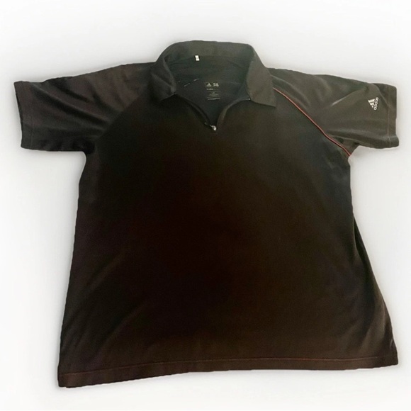 Adidas Men's Climalite Black Polo Large Short Sleeve Lightweight Golf Shirt - Picture 1 of 8